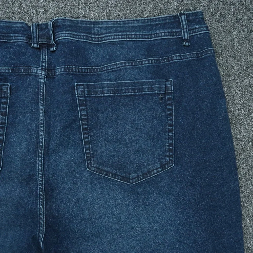 The Perfect Jean Jeans Men 48x32 Blue Slim‎ Thick Dark Wash Whiskered 5 Pocket